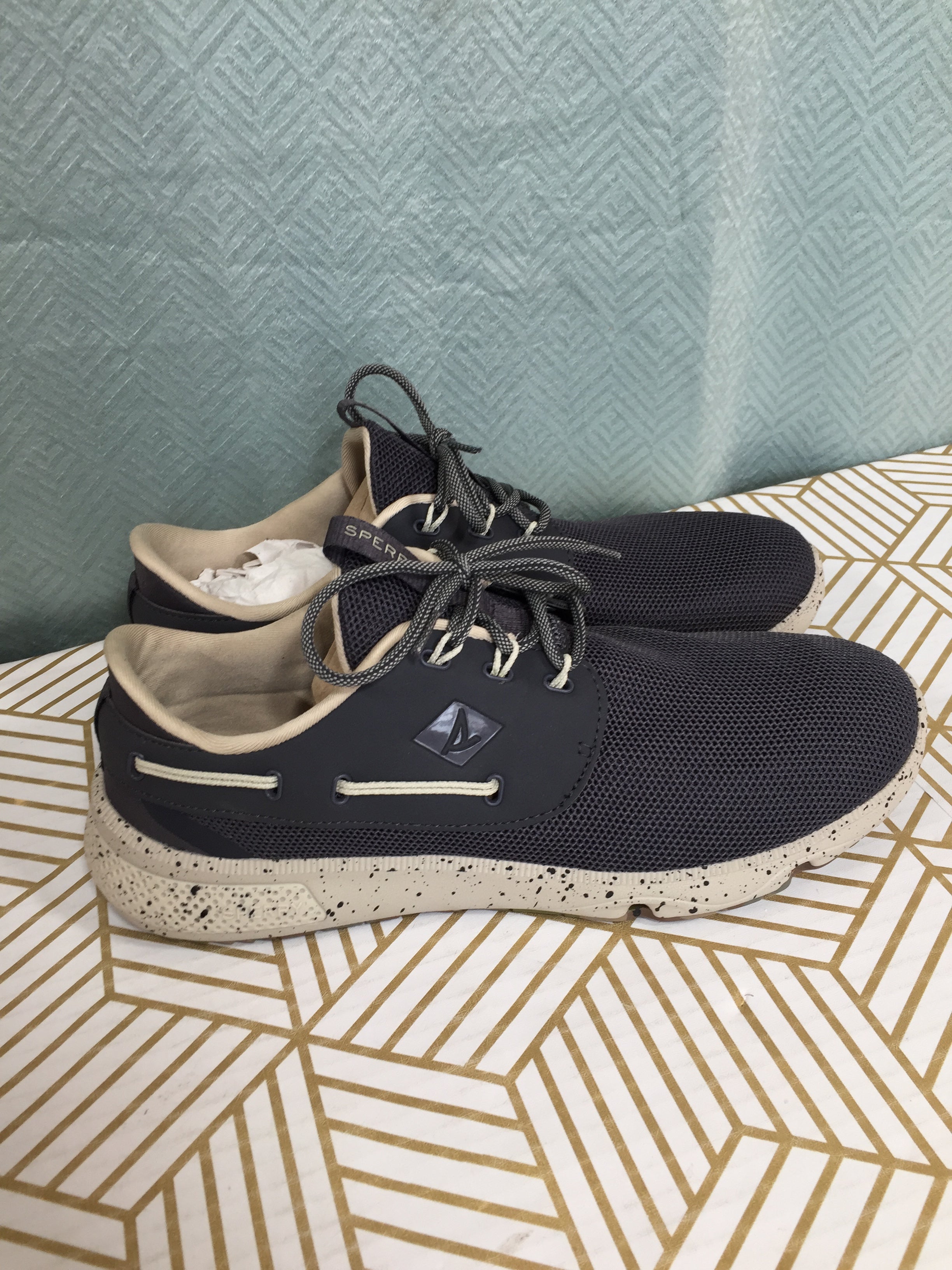 Sperry Men's Plush Boat Shoes US Size 10.5 Camo Grey STS19497 (7819329470702)